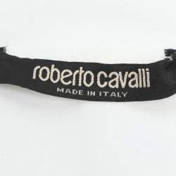 Roberto Cavalli Off White Jersey Logo Sweatshirt L
