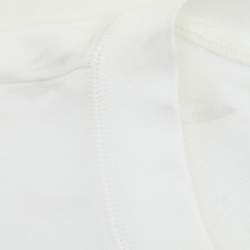 Roberto Cavalli Off White Jersey Logo Sweatshirt L