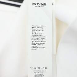 Roberto Cavalli Off White Jersey Logo Sweatshirt L