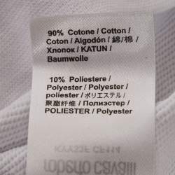 Pre Owned Roberto Cavalli White Cotton Knit Blend Crew Neck Sweatshirt M