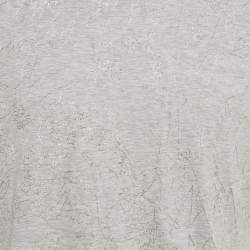 Pre Owned Roberto Cavalli Grey Embroidered Jersey Layered T-Shirt M