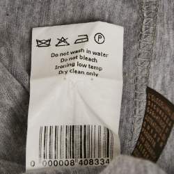 Pre Owned Roberto Cavalli Grey Printed Jersey T-Shirt M