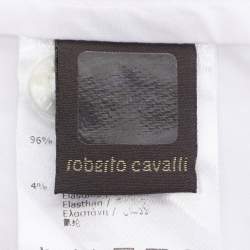 مملوكة مسبقًا Roberto Cavalli White Cotton Button Front Shirt M
