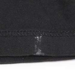 مملوكة مسبقًا تي شيرت روبيرتو كافالي أسود بطبعة نمر كم كامل مقاس متوسط - ميديام