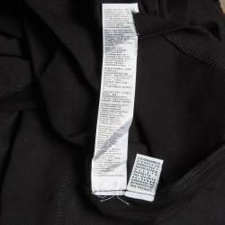 Pre Owned تي شيرت روبيرتو كافالي أسود بطبعة ثعبان شعار طاقية مقاس صغير