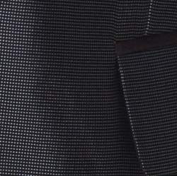 مملوكة مسبقًا جاكيت بليزر روبرتو كافالي طية صدر السترة متباينة في اللون خليط صوف  فينيش ميتاليك M