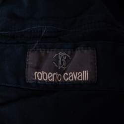 Pre Owned Roberto Cavalli Black Denim Straight Fit Jeans M