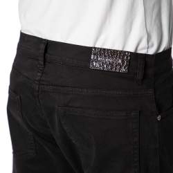 Pre Owned Roberto Cavalli Black Denim Straight Fit Jeans M