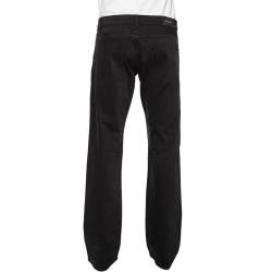 Pre Owned Roberto Cavalli Black Denim Straight Fit Jeans M