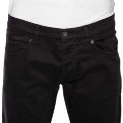 Pre Owned Roberto Cavalli Black Denim Straight Fit Jeans M