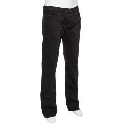 Pre Owned Roberto Cavalli Black Denim Straight Fit Jeans M