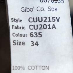 Pre Owned Roberto Cavalli Beige Distressed Denim Contrast Trim Detail Jeans L