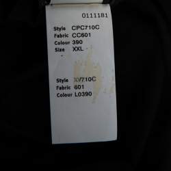 Pre Owned Roberto Cavalli Dark Green Cotton Abstract Animal Pattern Polo T Shirt XXL