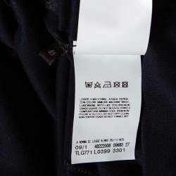 مملوكة مسبقًا تي شيرت روبرتو كافالي رقبة حرف في قطن مطبوع بيج داكن مقاس متوسط