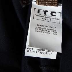 مملوكة مسبقًا تي شيرت روبرتو كافالي رقبة حرف في قطن مطبوع بيج داكن مقاس متوسط