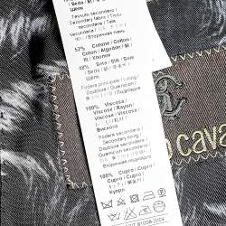 Pre Owned Roberto Cavalli Black Wool Embellished Trimmed Buttoned Jacket M