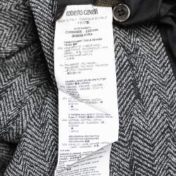 مملوكة مسبقًا Roberto Cavalli Monochrome Patterned Wool Button Front Jacket M