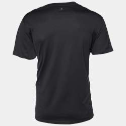 Pre Owned Roberto Cavalli Black Logo Detail Cotton Knit T-Shirt XXL