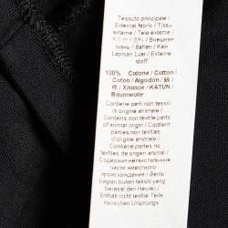 Pre Owned Roberto Cavalli Black Logo Detail Cotton Knit T-Shirt XXL
