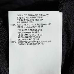 Pre Owned Robert Cavalli Black Cotton Knit Embellished Track Pants L