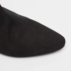 Roberto Cavalli Black Suede Ankle Length Boots Size 42