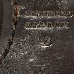 Pre Owned بوت كاحل روبرتو كافالي شامواه أسود بطول الكاحل مقاس 42