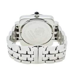 Pre Owned Roberto Cavalli Silver Stainless Steel Bohemienne R7253166015 Men's Wristwatch 41 mm