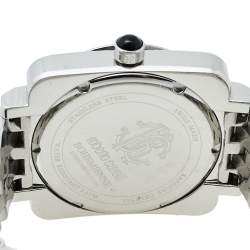 Pre Owned Roberto Cavalli Silver Stainless Steel Bohemienne R7253166015 Men's Wristwatch 41 mm