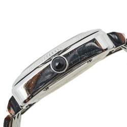 Pre Owned Roberto Cavalli Silver Stainless Steel Bohemienne R7253166015 Men's Wristwatch 41 mm