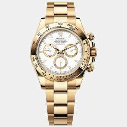 Rolex White 18k Yellow Gold Daytona 126508 Men's Wristwatch 40 mm