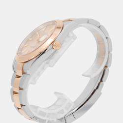Rolex Sundust 18k Rose Gold Stainless Steel Datejust 126301 Automatic Men's Wristwatch 41 mm