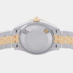 Rolex Dark Grey 18k Yellow Gold Stainless Steel Datejust Automatic Men's Wristwatch 31 mm