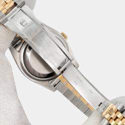 Rolex Custom Pink 1.1ct Diamonds 18K Yellow Gold Stainless Steel Datejust  Automatic Men's Wristwatch 36mm