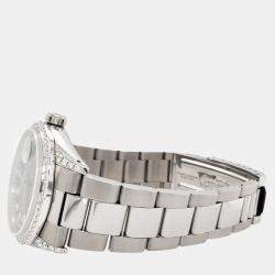 Rolex Custom Sky Blue 1.95ct Diamonds Stainless Steel Datejust  Automatic Men's Wristwatch 36mm