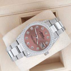 Rolex Custom Salom 1.95ct Diamonds Stainless Steel Datejust  Automatic Men's Wristwatch 36mm