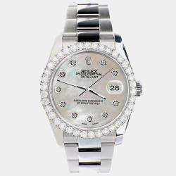 Rolex Custom Champagne 2.7ct Diamonds Stainless Steel Datejust 116200 Automatic Men's Wristwatch 36mm