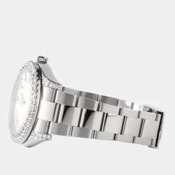 Rolex Custom Chocolate  4.4ct Diamonds Stainless Steel Datejust 126300 Automatic Men's Wristwatch 41mm