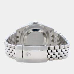 Rolex Custom Chocolate  5.9ct Diamonds Stainless Steel Datejust 126300 Automatic Men's Wristwatch 41mm