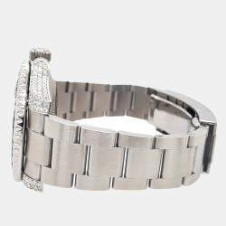 Rolex Custom Blue  Diamonds Sapphire Stainless Steel Submariner 116200 Automatic Men's Wristwatch