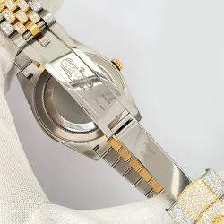 Rolex Custom Champagne 16.5CT Diamond 18K Yellow Gold Datejust 41 126333 Automatic Men's Wristwatch