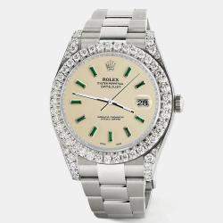 Rolex Custom 4.4CT Diamond Stainless Steel Datejust II 126300 Automatic Men's Wristwatch 41 mm