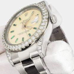 Rolex Custom 4.5CT Diamond Stainless Steel Datejust II 116300 Automatic Men's Wristwatch 41 mm