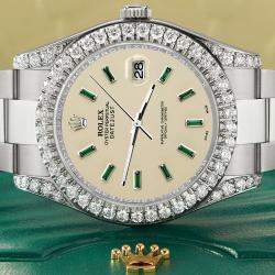 Rolex Custom 4.5CT Diamond Stainless Steel Datejust II 116300 Automatic Men's Wristwatch 41 mm