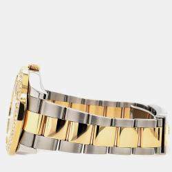 Rolex Custom Black 5.5CT Diamond 18k Yellow Gold Stainless Steel Datejust II 116333 Automatic Men's Wristwatch 41 mm
