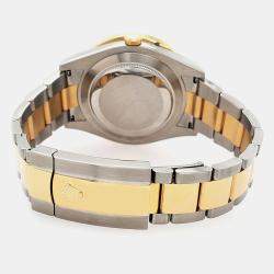 Rolex Custom Black 5.5CT Diamond 18k Yellow Gold Stainless Steel Datejust II 116333 Automatic Men's Wristwatch 41 mm