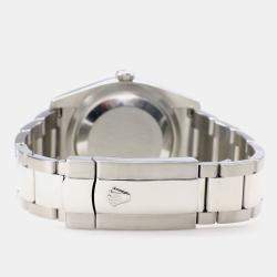 Rolex Custom Green MOP Diamond Stainless Steel Datejust 116200 Automatic Men's Wristwatch 36 mm