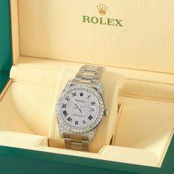 Rolex Custom 5.9CT Diamond Stainless Steel Datejust II 116300 Automatic Men's Wristwatch 41 mm