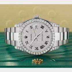 Rolex Custom 5.9CT Diamond Stainless Steel Datejust II 116300 Automatic Men's Wristwatch 41 mm