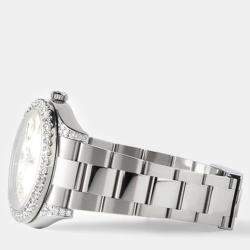 Rolex Custom Cobalt Blue 4.4CT Diamond Stainless Steel Datejust 126300 Automatic Men's Wristwatch 41 mm