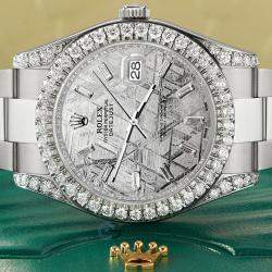 Rolex Custom Gray 4.5ct Diamond Stainless Steel Datejust II 116300 Automatic Men's Wristwatch 41 mm